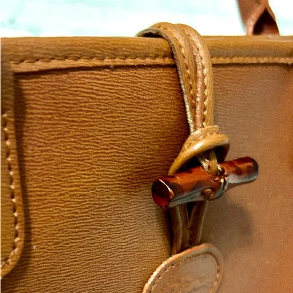 Longchamp Brown Leather Roseau Bag - Bamboo Front Clasp - Picture 13 of 14